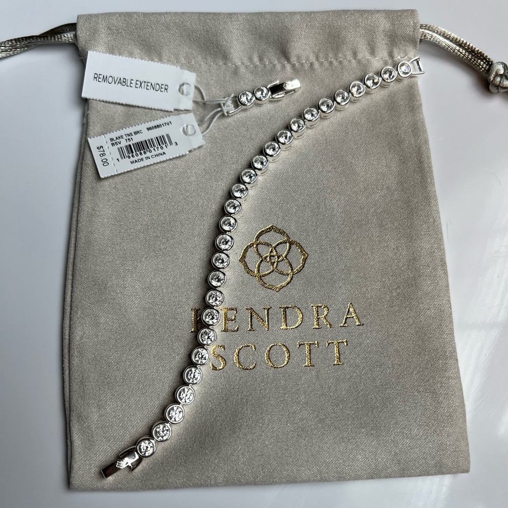 Kendra Scott limited edition Blake tennis bracelet in silver